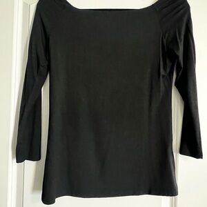 Amazon Black Long-Sleeve Square Neck Top